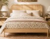 Latitude Run Brody Solid Wood Bed Frame King Natural New in Box $1299