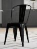 Williston Forge Lily Metal Stackable Side Chair in Black New in Box $299