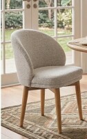 Corrigan Studio Upholstered Barrel Dining Chair in Beige New in Box $399