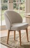 Corrigan Studio Upholstered Barrel Dining Chair in Beige New in Box $399