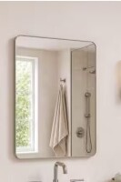 Niveal 30 in. W x 36 in. H Rectangular Framed Wall Bathroom Vanity Mirror in Brushed Nickel New in Box $399