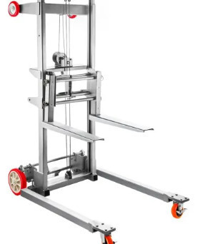 VEVOR Manual Winch Stacker Material Lift 63" Max Height 551 lbs Capacity Lift New shelf pull $1099