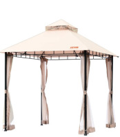 VEVOR Patio Gazebo for 6-8 Person, 10 x 10 FT Backyard Gazebo, Metal Frame, and PU Coated 180G Polyester, Outdoor Canopy Shelter for Patio, Backyard, Lawn, Garden, Deck in grey new in box $399