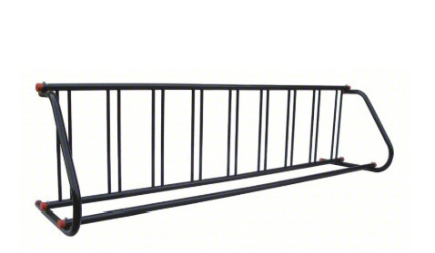 Global Industiral Bike Rack: Grid Rack, 9 Bikes, Powder Coated, Steel, 2 in Slot Wd, 30 in Overall Ht, Surface, Black new $399