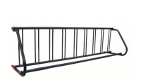 Global Industiral Bike Rack: Grid Rack, 9 Bikes, Powder Coated, Steel, 2 in Slot Wd, 30 in Overall Ht, Surface, Black new $399