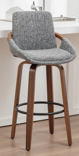 George Oliver Swivel Upholstered Bamboo Counter Stool $399