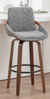 George Oliver Swivel Upholstered Bamboo Counter Stool $399