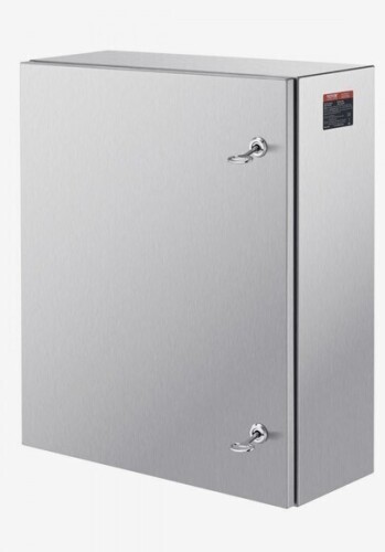 VEVOR Steel Electrical Box, 24"x 20"x 8", 304 Stainless Steel Electrical Enclosure Box, Wall-Mounted Outdoor Electrical Electronic Equipment Enclosure with Mounting Plate Hinges Lock, IP66 Waterproof New In Box $299