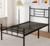 Ebern Designs Carrold 42" Platform twin bed frame with headboard, Heavy Duty metal bed frame Structure, No Box Spring Needed, No Squeak, Single Beds for Kids, Teens, Students, Compact Space-Saving Design New In Box $299