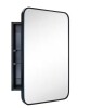 TEHOME Garnes 16.5 in. W x 24 in. H Rectangular Recessed or Surface Mount Metal Framed Medicine Cabinet with Mirror in Black New In Box $299