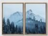 IDEA4WALL "Winter Arctic Snow Mountain Forest Nature Landscape Print Decor" 2 - Pieces, 24" x 36" New In Box $299