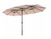 PHI VILLA 13 ft. Market No Weights Patio Umbrella 2-Side in Beige New In Box $299