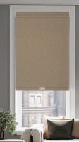 Symple Stuff Blackout Roller Shades For Windows Cordless Linen Fabric Roller Blinds For Window Thermal Insulated Fabric UV Protection Window Shades For Home, Blackout, 34.5"W x 72"L $199