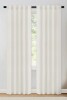 Gracie Oaks Toyoko Linen Blend Semi-Sheer Back Tab Curtains (Pair) 38" x 96" $89