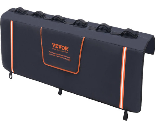 VEVOR Tailgate Bike Pad, 62" Truck Tailgate Pad Carry 6 Mountain Bikes, Upgraded Grooves Tailgate Protection Pad with Reflective Strips and Tool Pockets, with Camera Opening for Most Pickup Trucks New In Box $199