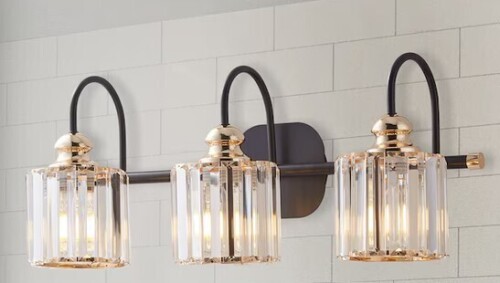 ExBrite Modern simplicity 23.13-in 3 Light Matte Black Modern/contemporary Bathroom Vanity Light New In Box $299