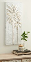 Bay Isle Home&trade; Coastal 34.25" H x 14" W Metal Palm Tree Wall Decor New In Box $199
