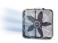 Lasko Power Plus 20 in. 3 Speed Box Fan for Home in Gray with Weather Shield Design for Window Use, 2000 CFM, Carry Handle On Working $79