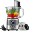 VEVOR Food Processor, 14-Cup Vegetable Chopper for Chopping, Mixing, Slicing, Puree, and Kneading Dough, 650 Watt Stainless Steel Blade Professional Electric Food Chopper, Easy Assembly & Clean, Gray New In Box $199