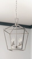 Laurel Foundry Modern Farmhouse&reg; Hertford 4-Light Dimmable Geometric Lantern Pendant New In Box $299