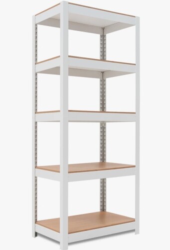 Latitude Run&reg; 24"W Adjustable 5-Tier Shelf for Closet, Pantry & Home Office, White, New In Box $299
