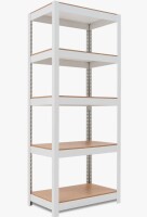 Latitude Run&reg; 24"W Adjustable 5-Tier Shelf for Closet, Pantry & Home Office, White, New In Box $299