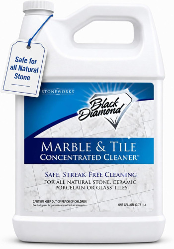 Black Diamond Stoneworks MARBLE & TILE FLOOR CLEANER. Great for Ceramic, Porcelain, Granite, Natural Stone, Vinyl and Brick. No-rinse Concentrate (1-Gallon) New