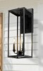 Red Barrel Studio&reg; Outdoor Wall Light, 24 Inch Modern Exterior Wall Sconce With Clear Glass, Weather Resistant Outside Lights For House, Front Porch, Patio, Entryway (Black) New In Box $299