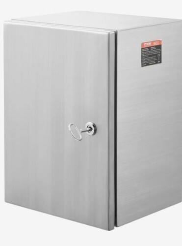 VEVOR Steel Electrical Box, 16"x 12"x 10", 304 Stainless Steel Electrical Enclosure Box, Wall-Mounted Outdoor Electrical Electronic Equipment Enclosure with Mounting Plate Hinges Lock, IP66 Waterproof New In Box $299