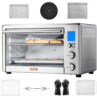 VEVOR 13-IN-1 Air Fryer Toaster Oven, 28L/29.6Qt Convection Oven, 1800W 2-Tier Toaster Ovens Countertop Combo with Wire Racks, Pizza Pan, Gloves, Home and Commercial Use New In Box $299