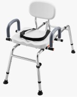 Vevor Sliding Shower Chair, 400 lbs Tub Transfer Bench for Bathtub with Swivel Seat, Shower Bench with Pivoting Arms and Backrest, Height & Width Adjustable for Handicap, Seniors, Elderly and Disabled $299