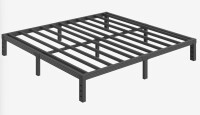 Ebern Designs 14"H King Metal Platform Bed Frames, No Box Spring Need $199