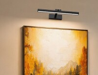 Wrought Studio&trade; 16" Wireless Rotatable Picture Light, Rechargeable CCT Wall Light with Remote Control (Dimmable & Timer) for Painting Artwork Frame Display Dartboard, Black New In Box $99