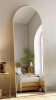 Ebern Designs Arched Metal Oversized Full Length Mirror Wall Mirror with Stand, 16" x 59" New In Box $199