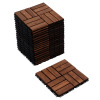 BEEFURNI 30 Pcs - 12.1'' x 12.1'' Wood Interlocking Deck Tiles $199