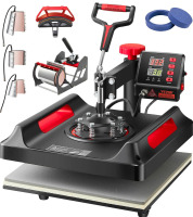 VEVOR Heat Press Machine 8 in 1 Combo, Heat Press 15x15, Swing Away T Shirt Printing Machine Digital Control, Multifunction Heat Transfer Machine Sublimation Heat Press for T-Shirt Hat Cap Mug Plate New In Box $399