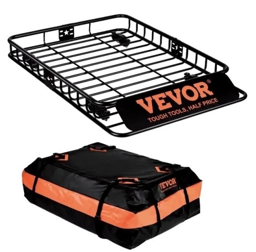VEVOR Roof Rack Cargo Basket 200 LBS 51?x36?x5? for SUV Truck with Luggage Bag Manual New In Box $299