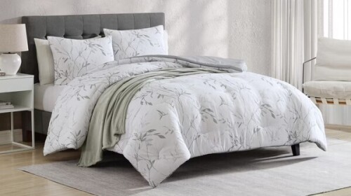 Kenneth Cole Ink Wash Vine Green Full/Queen Comforter Multi-Piece Set $199