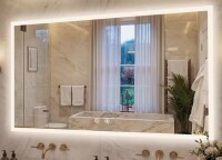 Wrought Studio&trade; Led Bathroom Mirror With Backlit, 3 Colors Temperature & Dimmable Brightness Light Anti-fog Tempered Glass Bathroom Vanity Mirror, 28" x 40" New In Box $299