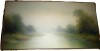 Wall26 20" x 60" Foggy River Landscape Framed Canvas Wall Art - Tranquil Nature Scene in Soft Neutrals for Bedroom or Study New In Box $299 - 2