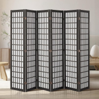 VEVOR 72" Room Divider, 6 Panel Japanese Room Divider, Folding Privacy Screen Indoor, Portable Partition Dividers and Decoration Screens, for Room Separation, Home, Office, Restaurant & Bedroom (Black) $299