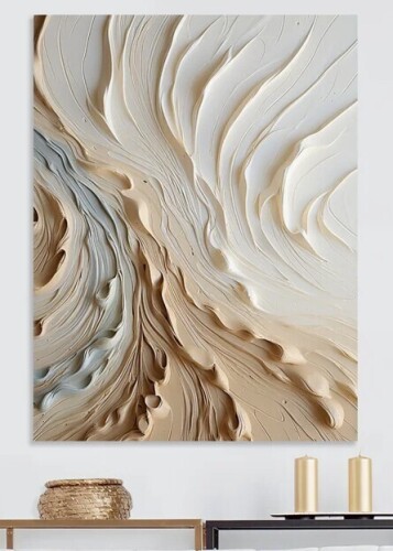 Ivy Bronx White And Gold Champagne Flow III - Champagne Metal Wall Art New Shelf Pull $299