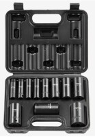 VEVOR 3/8" Drive Impact Socket Set, 11 Piece Deep Socket Set SAE 5/16"-1", 6 Point CR-V Alloy Steel for Auto Repair, Easy-to-Read Size Markings, Rugged Construction, Includes Storage Case New In Box $79