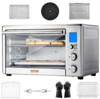 VEVOR 13-IN-1 Air Fryer Toaster Oven, 28L/29.6Qt Convection Oven, 1800W 2-Tier Toaster Ovens Countertop Combo with Wire Racks, Pizza Pan, Gloves, Home and Commercial Use New In Box $299