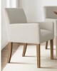 Red Barrel Studio Kirjak 34" H Stain Resistant Linen Accent Armchair inBeige New in Box $499
