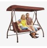 VEVOR 3-Seat Patio Swing Chair, Converting Canopy Swing, Outdoor Patio Porch with Adjustable Canopy, Removable Thick Cushion and Alloy Steel Frame, for Balcony, Backyard, Poolside, Brown New In Box Factory Sealed $599