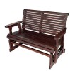 Innovaze 2-Person Solid Fir Wood Outdoor Glider with High Roll Back and Deep Contoured Seat, Heavy Duty 800 lbs., Teak Tone in Dark Brown New in Box Factory Sealed $499
