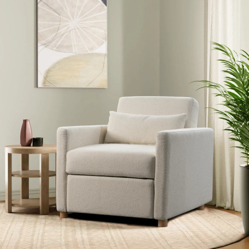 Serta Cooper 36" Wide Convertible Sleeper Chair with Pull-Out Trundle Bed and Accent Pillow, New in Box $599