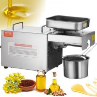 VEVOR Electric Oil Press Machine, 700W Stainless Steel Oil Extractor Machine, 140? / 284? Constant Temperature, Hot Press Oil Expeller for Pressing Peanuts, Sesame Seeds, Rapeseed, Tea Seeds, New in Box $399