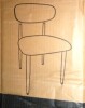 George Oliver Modern Minimalist Upholstered Dining Room Side Chair with Metal Frame, New in Box $599 - 2